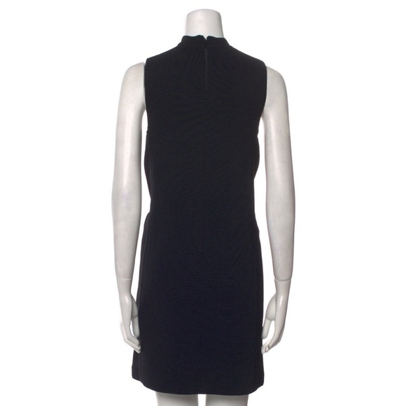 Ralph Lauren Collection Mini Black Mock Neck Dress 60s Ribbed Boxy Short Runway - Picture 4 of 11